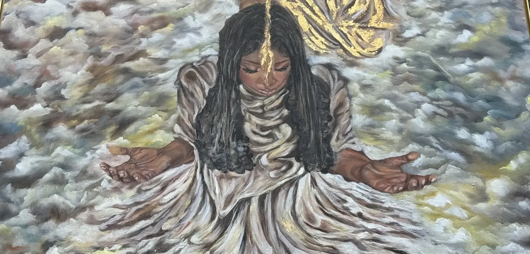 The Anointed Pour — full view of the original canvas